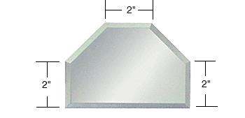 GDI Clear Mirror Glass 2" T-Connector Beveled on All 6 Sides