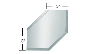 GDI Clear Mirror Glass 3" Emerald Corner Beveled on 4 Sides