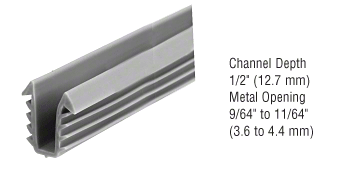 GDI Glazing Vinyl 1/2" Channel Depth 9/64" to 11/64" Metal Opening - 100' Roll