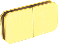 GDI Gold Plated Monaco Series 180 Degree Split Face Glass-to-Glass Clamp