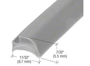 GDI Gray 11/32" Wide Glazing Spline - 100' Roll