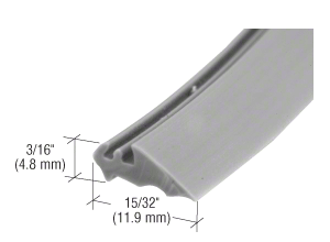 GDI Gray 15/32" Wide Glazing Spline - 100' Roll