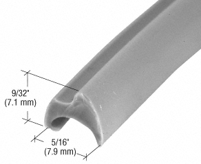 GDI Gray 5/16" Wide Glazing Spline - 100' Roll