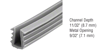 GDI Gray Glazing Vinyl for 3/16" Glass Thickness - 1000' Roll