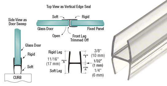 GDI Multi-Purpose 'H' Wipe for 5/16" Glass