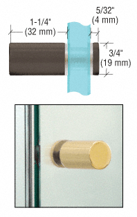 GDI Oil Rubbed Bronze Cylinder Style Single-Sided Shower Door Knob