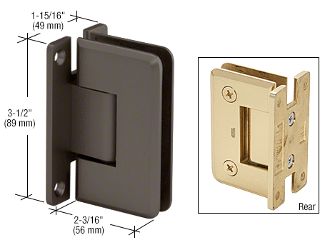GDI Oil Rubbed Bronze Pinnacle 037 Series Wall Mount Full Back Plate Standard Hinge