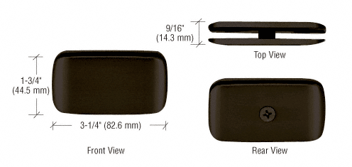 GDI Oil Rubbed Bronze Roman Style 180 Degree Glass Clamp
