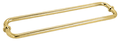 GDI Polished Brass 18" BM Series Back-to-Back Tubular Towel Bars with Metal Washers