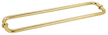 GDI Polished Brass 24" BM Series Back-to-Back Tubular Towel Bars With Metal Washers