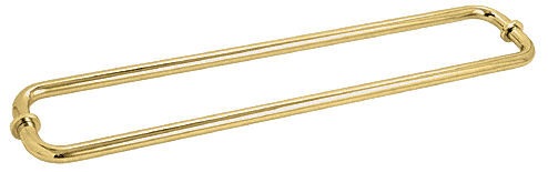 GDI Polished Brass 30" BM Series Back-to-Back Tubular Towel Bars With Metal Washers