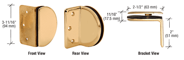 GDI Polished Brass Classique Series Wall Mount Bracket
