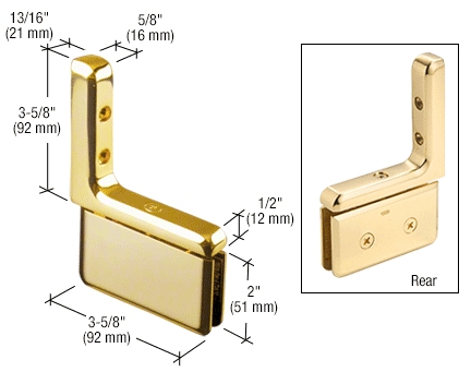GDI Polished Brass Prima 03 Series Wall Mount Hinge