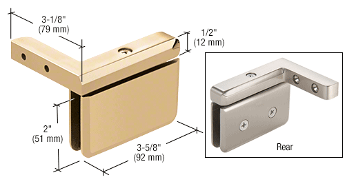 GDI Polished Brass Prima 05 Series Left Hand Offset Mount Hinge