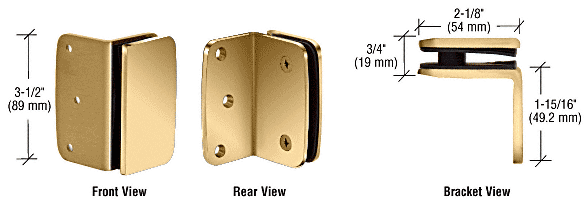 GDI Polished Brass Roman Series Wall Mount Bracket