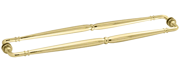 GDI Polished Brass Victorian Style 24" Back-to-Back Towel Bar