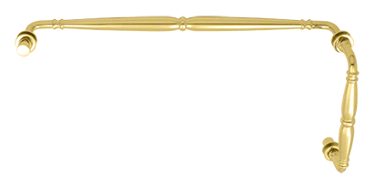 GDI Polished Brass Victorian Style Combination 8" Pull Handle 18" Towel Bar