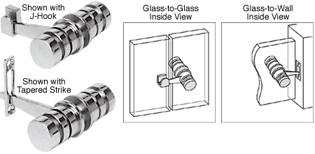 GDI Polished Chrome 180 Degree Knob Latch