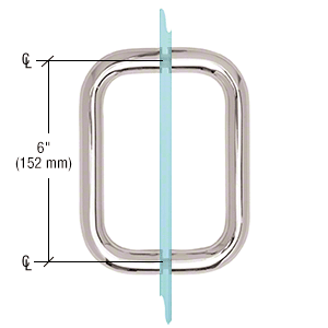 GDI Polished Chrome 6" BM Series Back-to-Back Handle Without Metal Washers