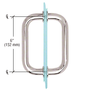 GDI Polished Chrome 6" BM Series Tubular Back-to-Back Pull Handle