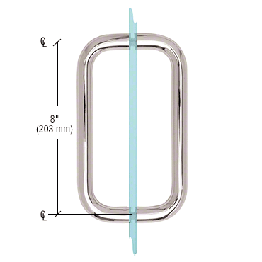 GDI Polished Chrome 8" BM Series Back-to-Back Handle Without Metal Washers