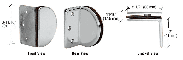 GDI Polished Chrome Classique Series Wall Mount Bracket