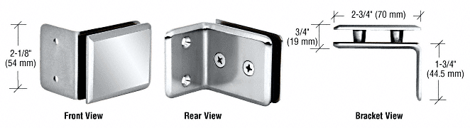 GDI Polished Chrome Grande Series Wall Mount Bracket