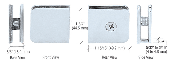 GDI Polished Chrome Oversized Fixed Panel U-Clamp