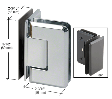 GDI Polished Chrome Pinnacle 092 Series 90 Degree Glass-to-Glass Hinge