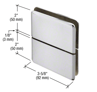 GDI Polished Chrome Prima 02 Series Glass-To-Glass Mount Hinge