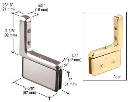 GDI Polished Chrome Prima 03 Series Wall Mount Hinge