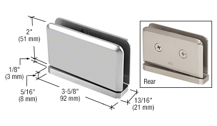 GDI Polished Chrome Prima #1 Pin 01 Series Top or Bottom Mount Hinge