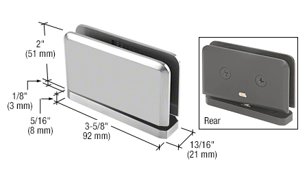 GDI Polished Chrome Prima #2 Pin 01 Series Top or Bottom Mount Hinge