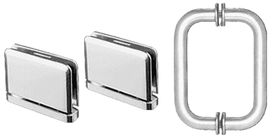 GDI Polished Chrome Prima Shower Pull and Hinge Set
