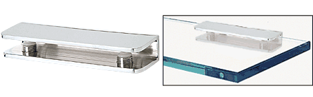 GDI Polished Chrome Rectangular Interior Shower Shelf Clamp
