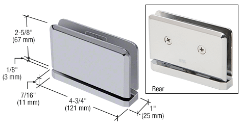 GDI Polished Chrome Senior Prima 01 Series Top or Bottom Mount Hinge