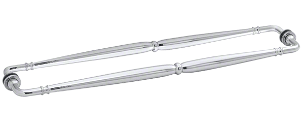 GDI Polished Chrome Victorian Style 24" Back-to-Back Towel Bar
