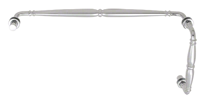GDI Polished Chrome Victorian Style Combination 8" Pull Handle 18" Towel Bar