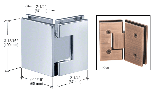 GDI Polished Chrome Vienna 045 Series 135 Degree Glass-to-Glass Hinge