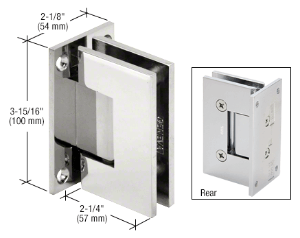 GDI Polished Chrome Vienna 537 Series Wall Mount Hinge with Internal 5 Degree Pin