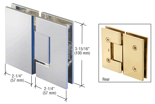 GDI Polished Chrome Vienna 580 Series Glass-to-Glass Hinge with Internal 5 Degree Pin