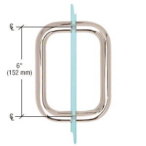 GDI Polished Nickel 6" BM Series Back-to-Back Handle Without Metal Washers
