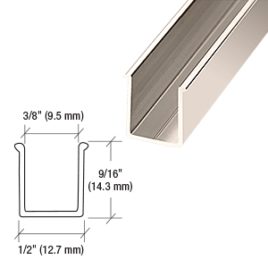 GDI Polished Nickel 72" Snap-In Filler Insert for Shower Door Header