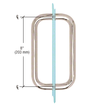 GDI Polished Nickel 8" BM Series Back-to-Back Handle Without Metal Washers