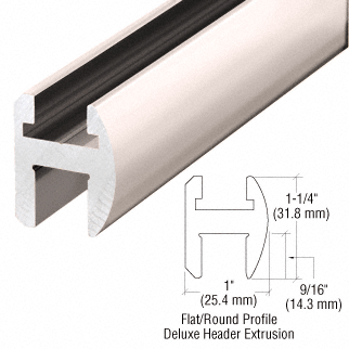GDI Polished Nickel Deluxe Shower Door Header Kit - 95"