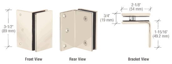 GDI Polished Nickel Geneva Series Wall Mount Bracket