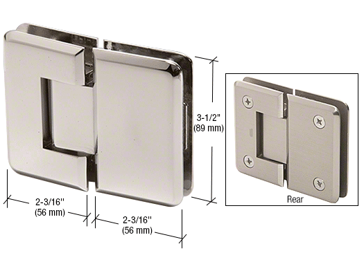 GDI Polished Nickel Pinnacle 580 Series 5 Degree Glass-To-Glass Hinge