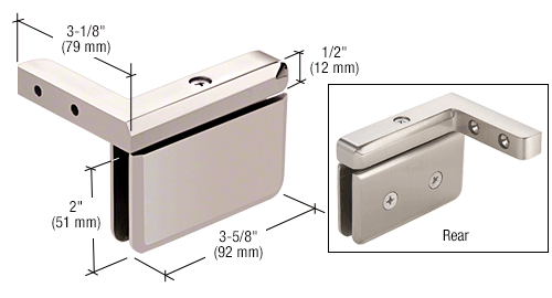 GDI Polished Nickel Prima 05 Series Left Hand Offset Mount Hinge