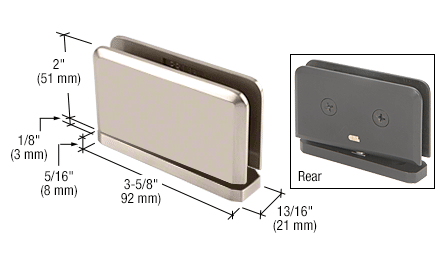 GDI Polished Nickel Prima #2 Pin 01 Series Top or Bottom Mount Hinge
