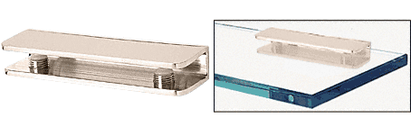 GDI Polished Nickel Rectangular Interior Shower Shelf Clamp